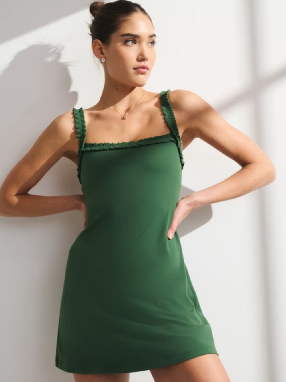 NWT! Abercrombie & Fitch YPB studioFLEX scrunchie strap mini dress